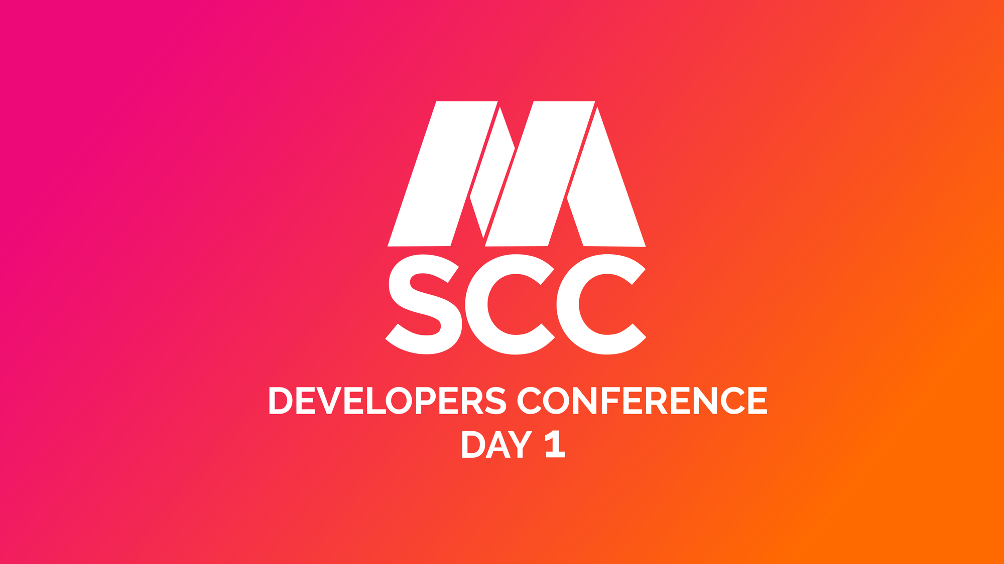 MSCC Developers Conference 2017 - Day 1